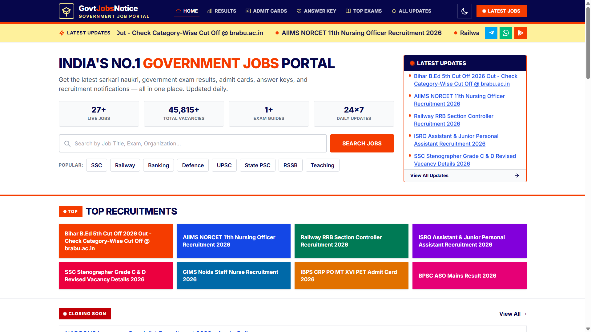 Govt Jobs Notice screenshot 1